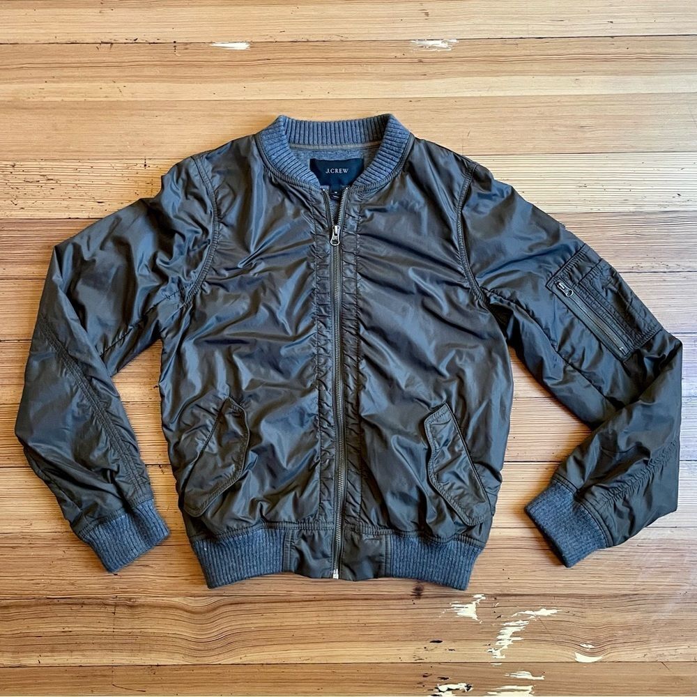 J. Crew bonded nylon bomber jacket. Size M.